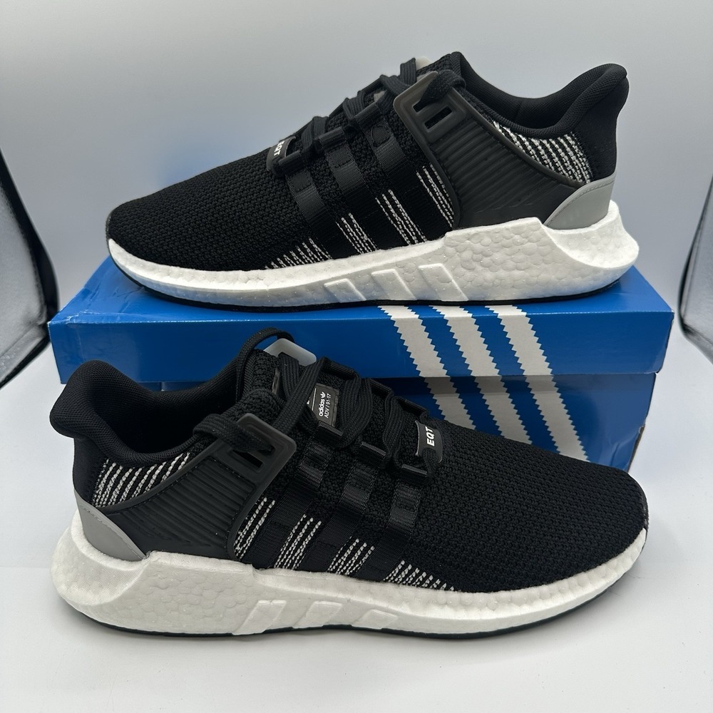 Adidas EQT Support 93/17 Shoes Mens Sz‎ 12 Black/White Running Sneakers BY9509